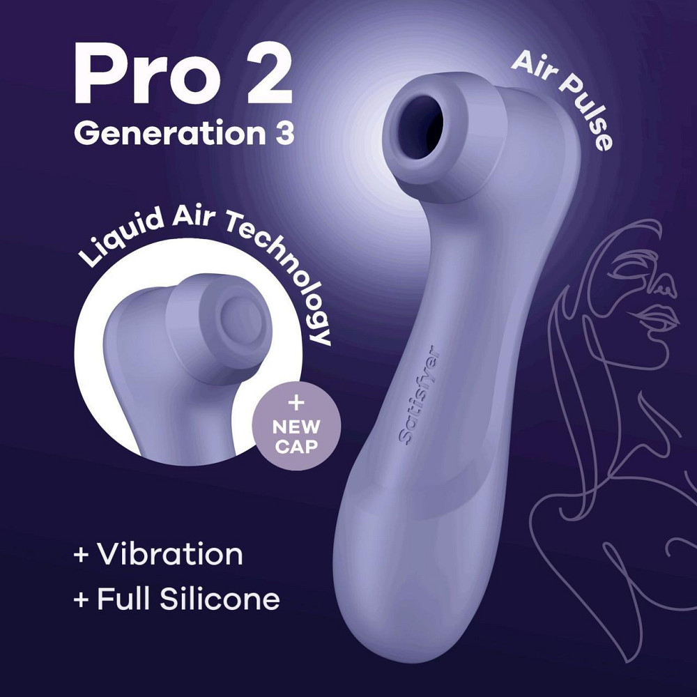 Вакуумный клиторальный стимулятор Satisfyer Pro 2 Generation 3 with Liquid Air Lilac Sex Aura Киев - изображение 1