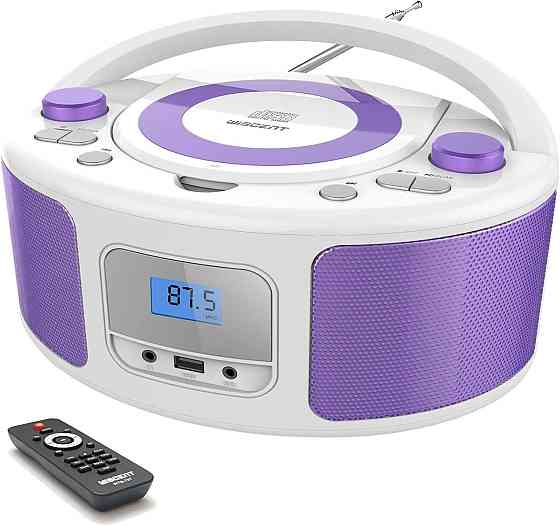 Портативний CD-програвач Boombox WTB-791 з Bluetooth, пультом дистанційного керування, FM-радіо, USB, відтворенням MP3 Дніпро