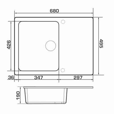 Мийка кухонна GRANADO SALAMANKA grafito (gr0609) Вінниця