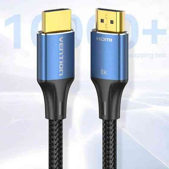 Кабель HDMI Vention 8K, 2 метра, плетеный, синий Киев