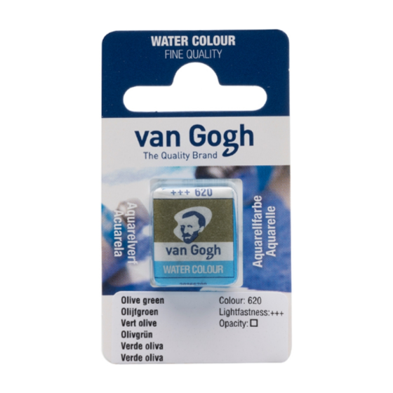 Краска акварельная Van Gogh (620) Оливковый зеленый кювета Royal Talens Киев