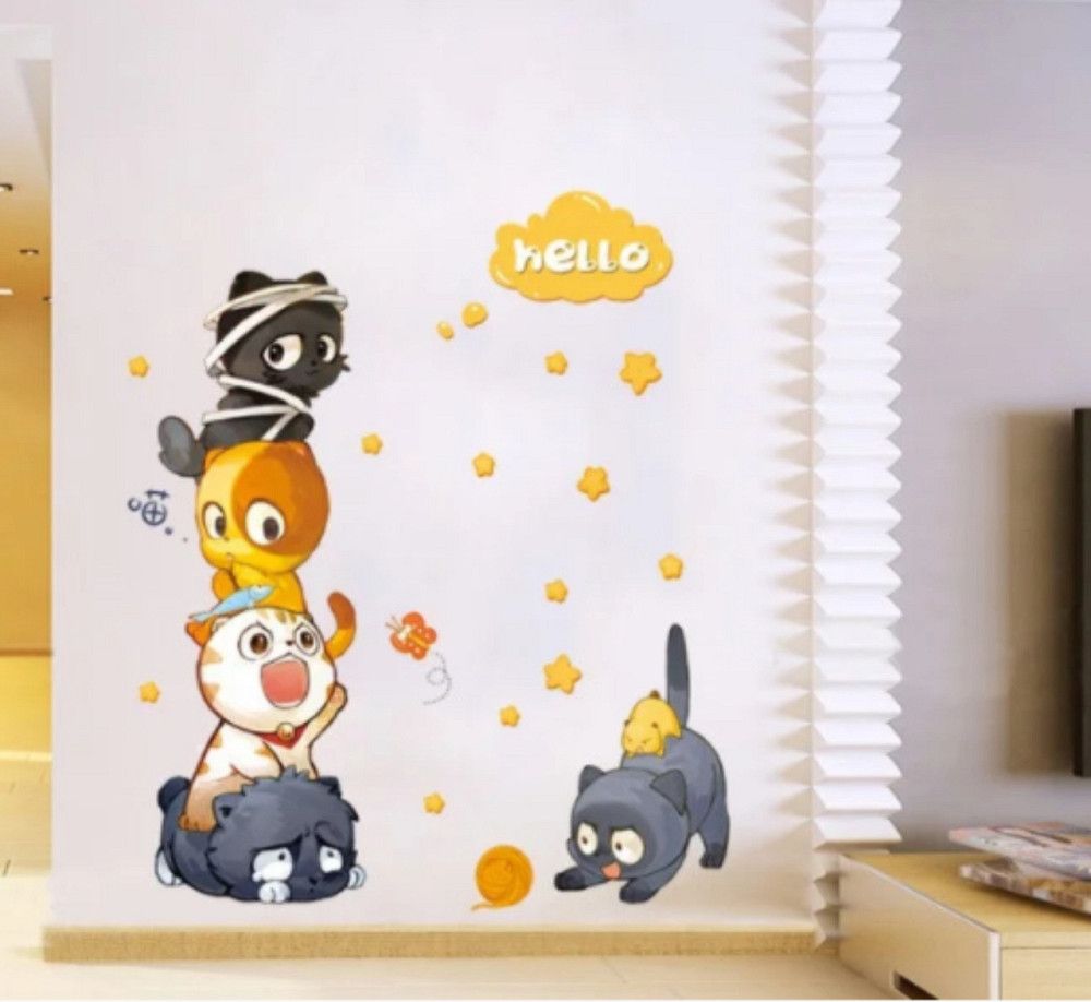 Наклейка для интерьера Котики Киев - изображение 4