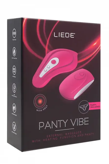 Вібратор у трусики Liebe Panty Vibe Recargable Cerise, нагрів до 39 °C, пульт, трусики в комплекті Львів - фото 5