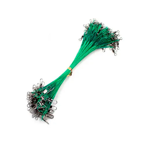 Повідок сталевий 25см 0.5мм, 20шт, з вертлюжком і застібкою Вінниця - фото 1