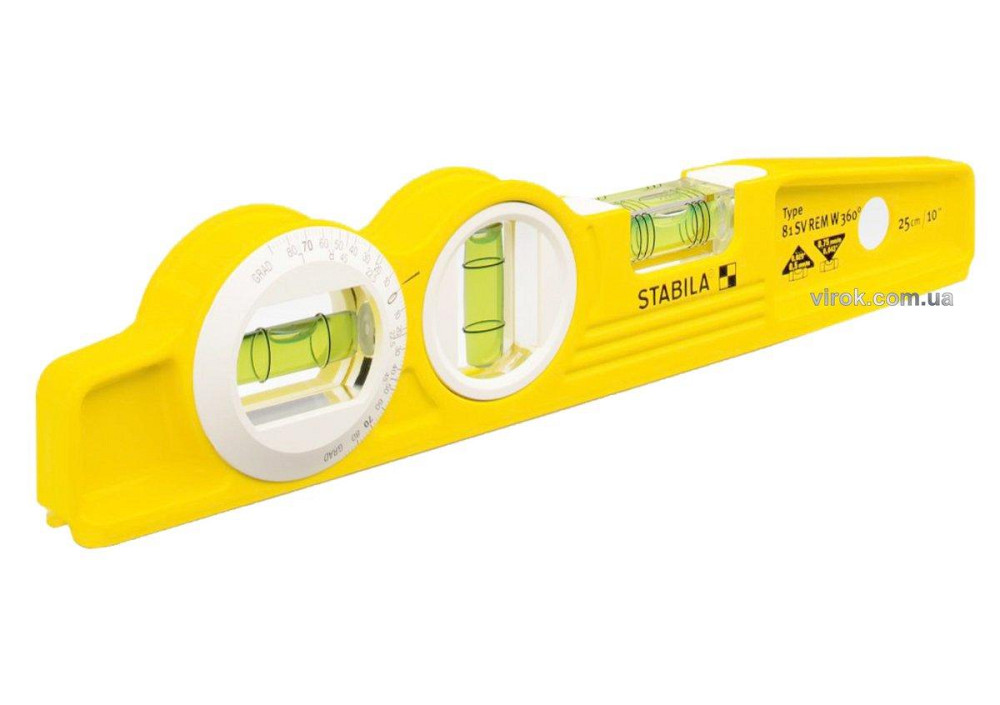 Рівень литий магнітний STABILA Type 81SVREМ : L= 25 см torpedo 3 капсули,1 W45°+ чохол Одеса - фото 1