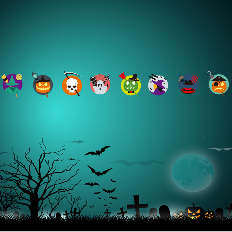 Гірлянда Хелловін на стіну 280 см різнобарвний Київ - фото 2