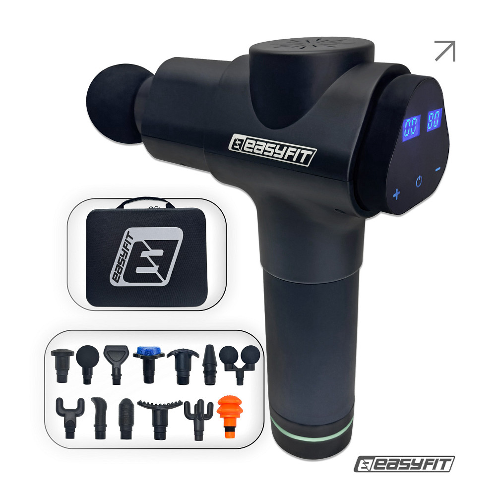 Перкусійний вібромасажер EasyFit UltraGun 13 насадок Коломыя - изображение 1