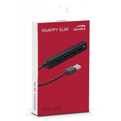 Концентратор Speedlink SNAPPY SLIM USB Hub, 4-Port, USB 2.0, Passive, Black (SL-140000-BK) Винница - изображение 2