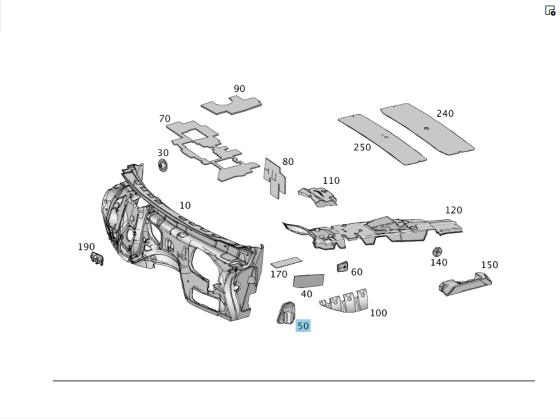 Mercedes-Benz  A1666820430 Шумоізоляція правої стійки 'A' ML/GLE W166 GL/GLS X166 GLE Coupe C292 Одесса