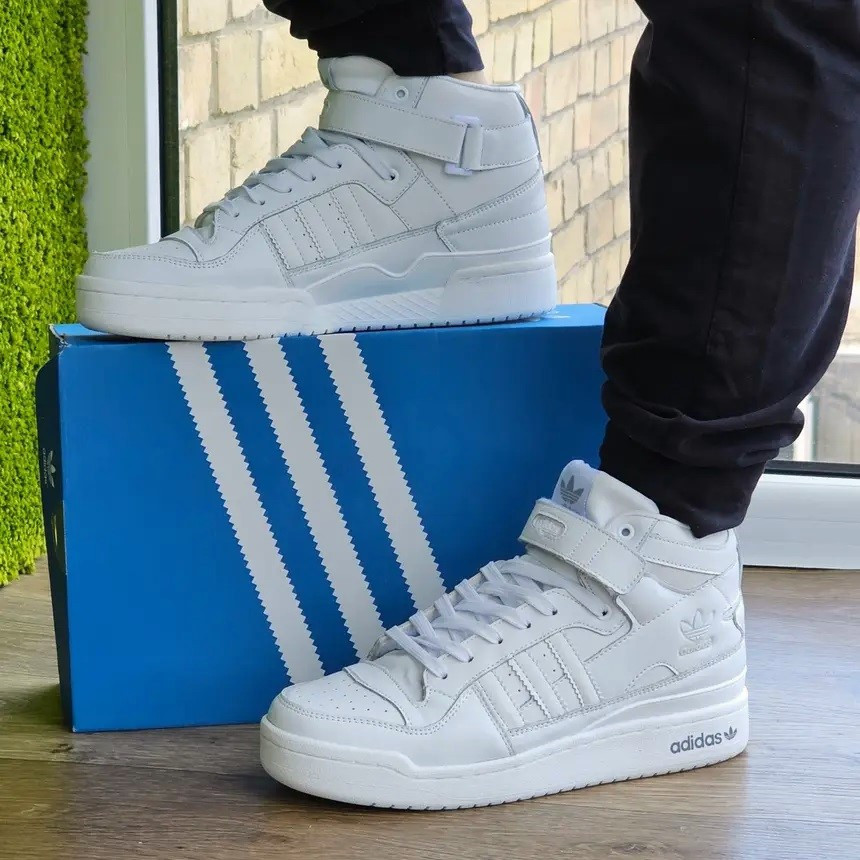 Высокие Термо Кроссовки Adidas Еврозима Кожаные Мужские Ботинки Адидас Белые (размеры: 41,42,43,44,45,46) Днепр - изображение 7