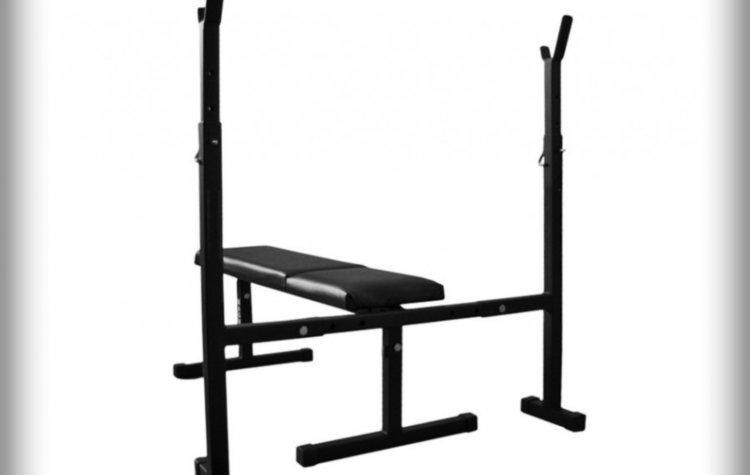 Скамья для жима + штанга 115 кг Гантели, гири, штанги и диски композит набор Киев - изображение 4