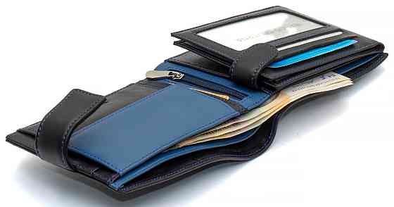 Чорний стильний чоловічий гаманець з блоком для документів із натуральної шкіри Marco Coverna MC-1006 A 1221 Київ