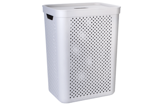 Корзина для белья 45 л Simple серая Харьков