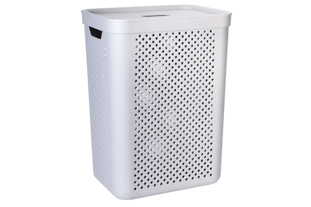 Корзина для белья 45 л Simple серая Харьков - изображение 1