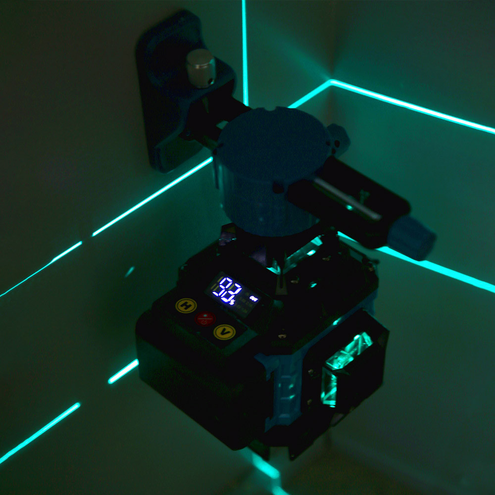 Лазерний рівень 4D на 16 ліній зі штативом і пультом, в кейсі / Лазерний нівелір / Лінійний нівелір Київ - фото 6