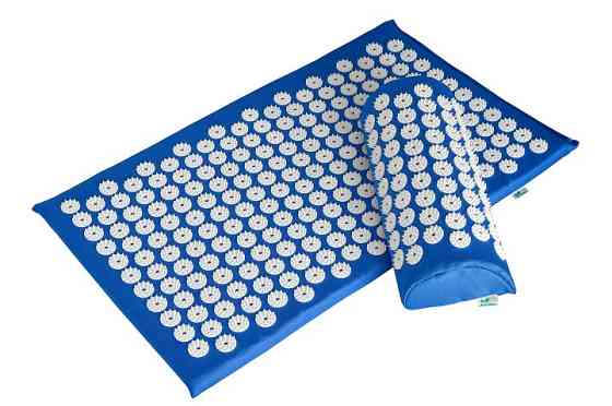 Аплікатор Кузнєцова Набір серія Eko-Max Синій (Килимок + Валик + Чохол) – Масажний комплект для релаксації Івано-Франківськ