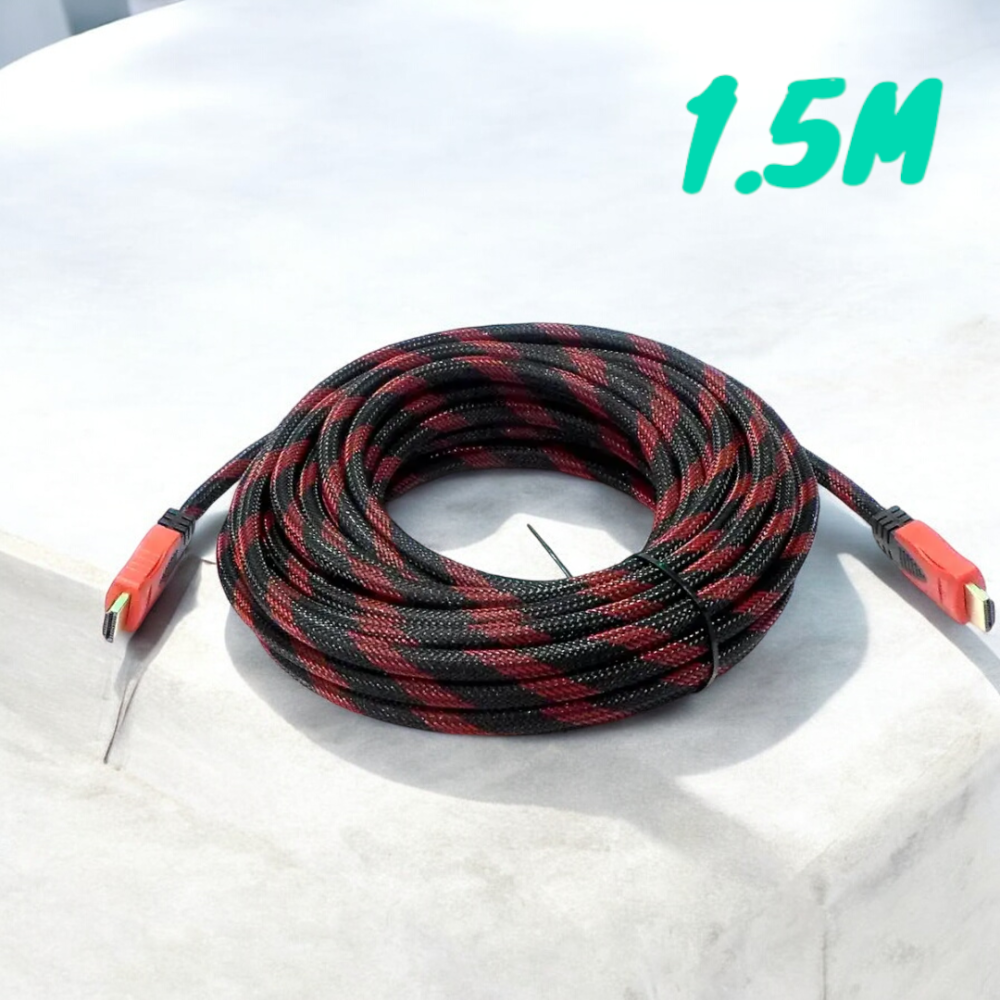 HDMI кабель 1.5 метра для підключення телевізора, монітора, проєктора, приставки, ПК, HD відео і аудіо Одеса - фото 1
