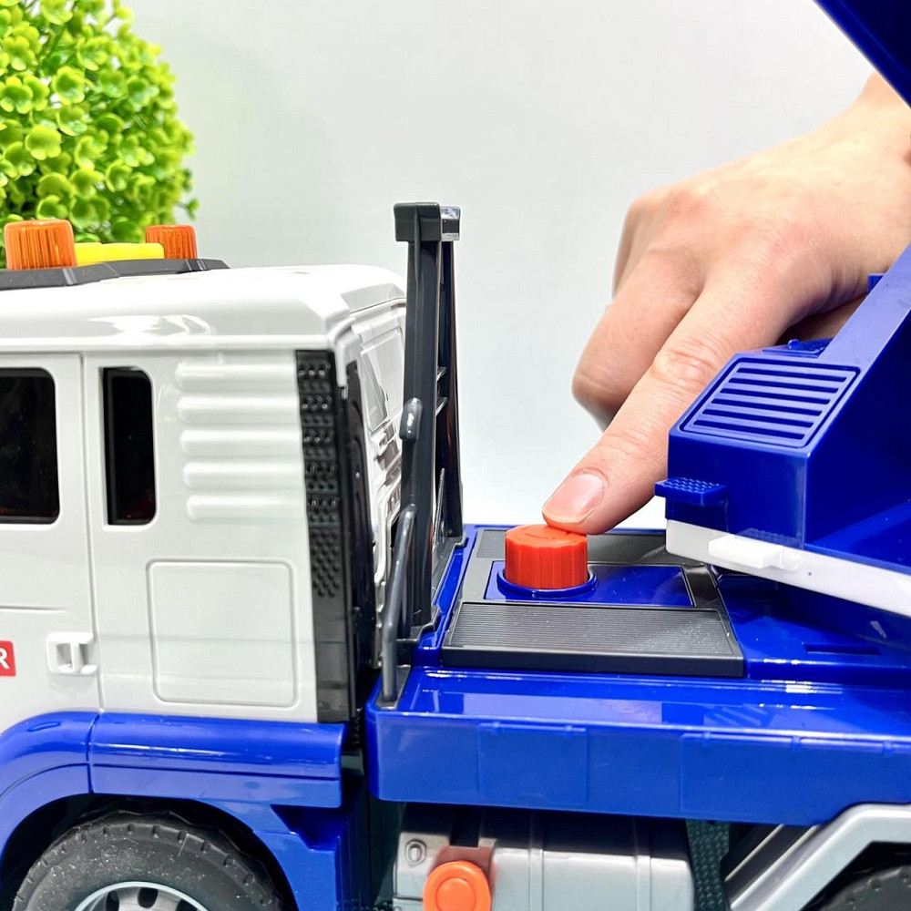 Спецтехніка Автокран інерція звуки підсвічування гумові шини рухомі елементи Синій (666-51T) Чернигов - изображение 8