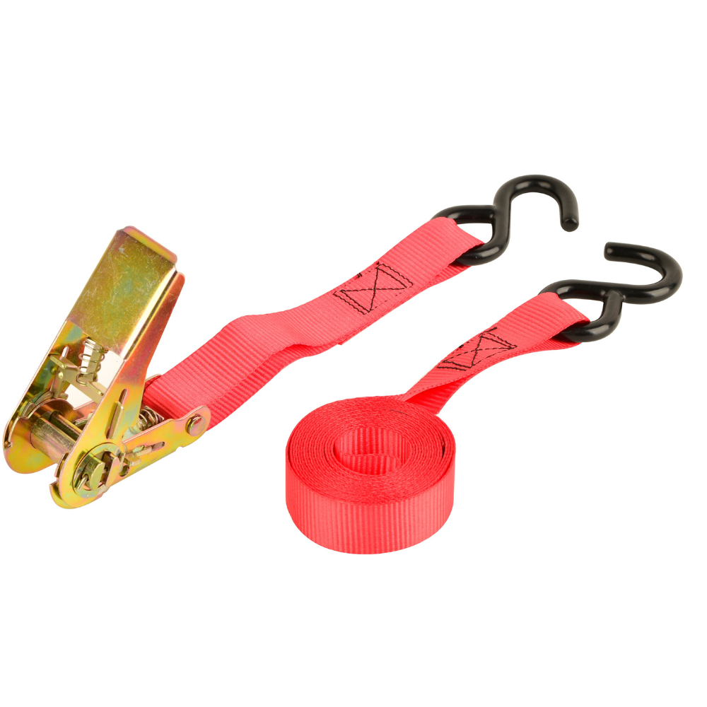 Набір стяжних ременів з храповим механізмом для кріплення вантажу 2 шт. 25 мм х 3 м стропи з навантаженням 136 кг Кам'янець-Подільський - фото 3