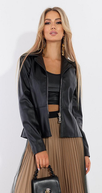 Куртка піджак з екошкіри (42) Київ - фото 4