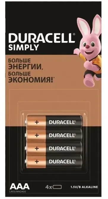Батарейки Duracell Simply AAA/LR03 (4шт.) Київ - фото 1