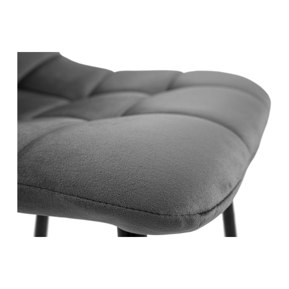 Стул кресло мягкий AlbaDesign U Malcolm 67 черные ножки Серый Киев - изображение 6
