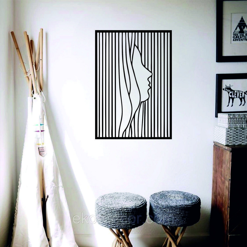 Декоративне настінне 3D Панно «Силует жінки», Декор на стіну з об'ємом Київ - фото 6