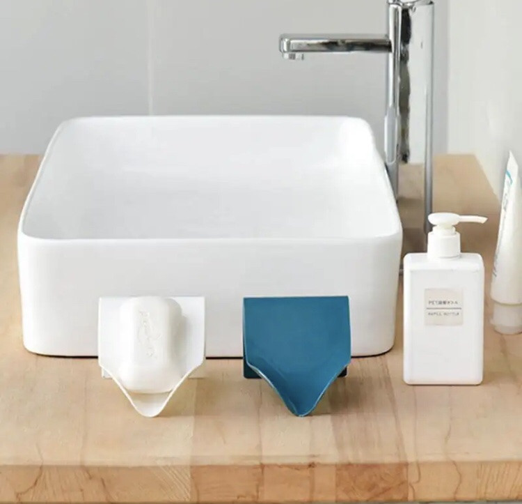 Мыльница для ванной на присоске, мыльница со сливом для воды, желтая, размер 9*11 см Киев - изображение 5