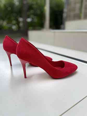 Comer Туфлі жіночі COMER червоні еко-замша висота каблука 8.5см (AH-8 1961) Коломия