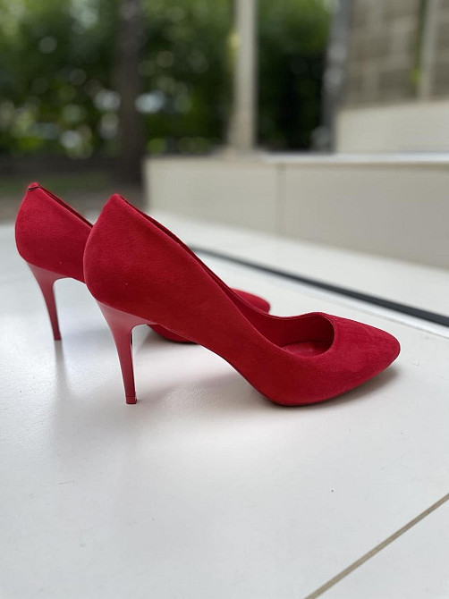 Comer Туфлі жіночі COMER червоні еко-замша висота каблука 8.5см (AH-8 1961) Коломия - фото 2