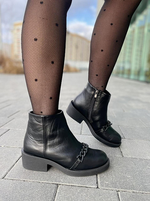 Без бренда Черевики жіночі ARLEN чорні натуральна шкіра зимові высота 11см (2789) Коломия - фото 6