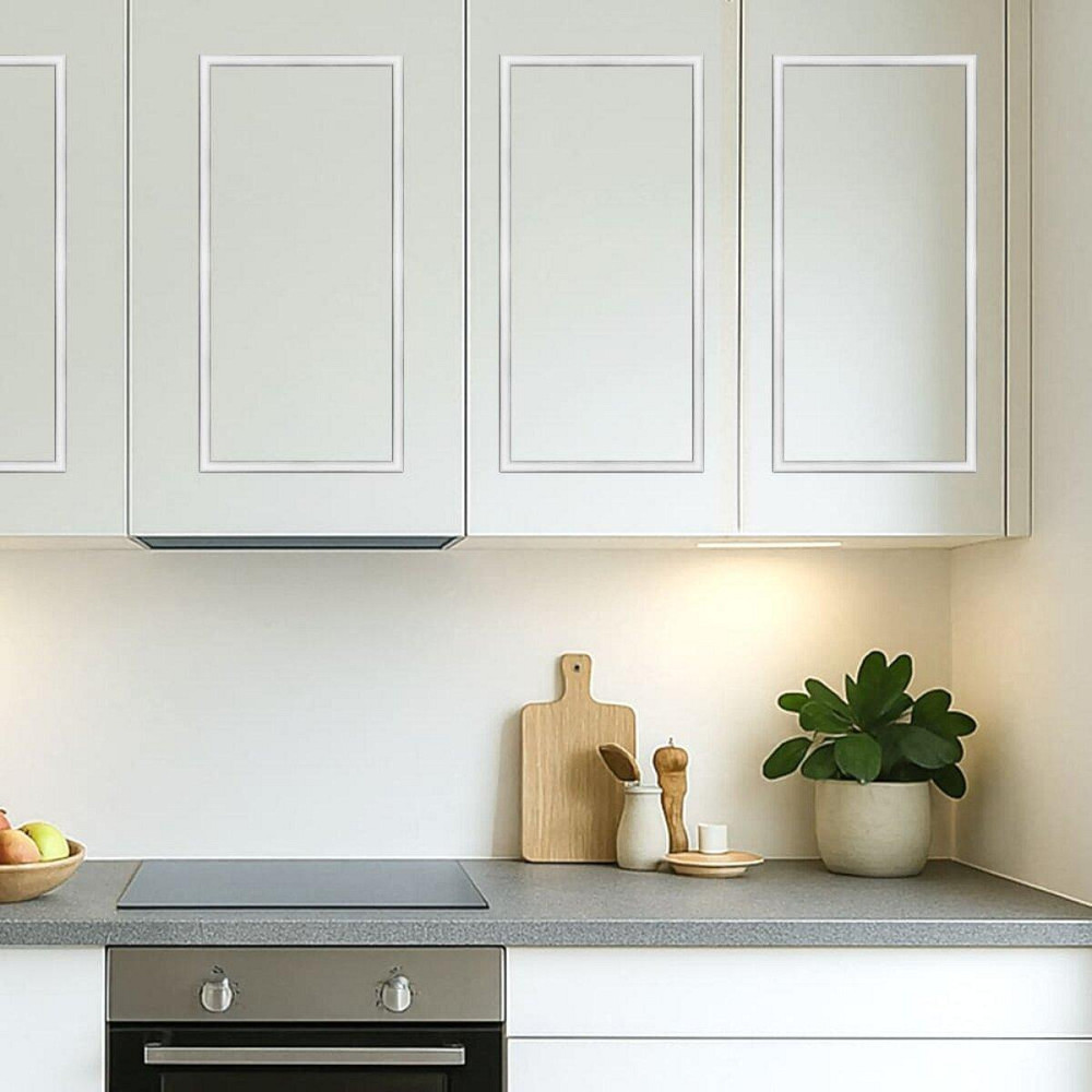 Белый молдинг с серебристым декором Киев - изображение 6