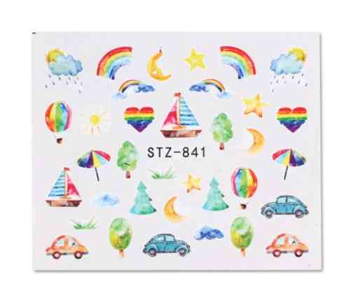 Водные слайдеры на ногти для детей - размер наклейки 6*5см, инструкция по применению есть в описании Киев