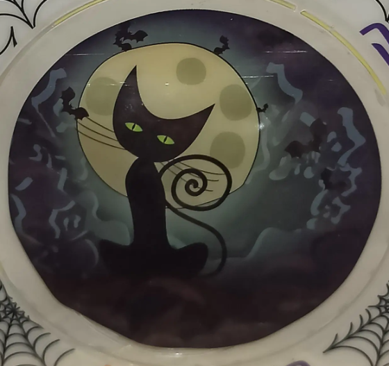 Наклейка для Хэллоуина Кот 8 см разноцветный Киев