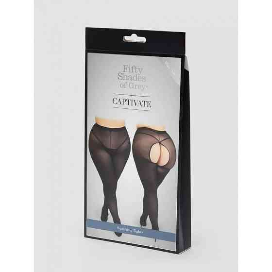 Колготы с интимным вырезом Fifty Shades of Grey Captivate Spanking Tights, Plus Size (EU 46-52) Sex Aura Киев