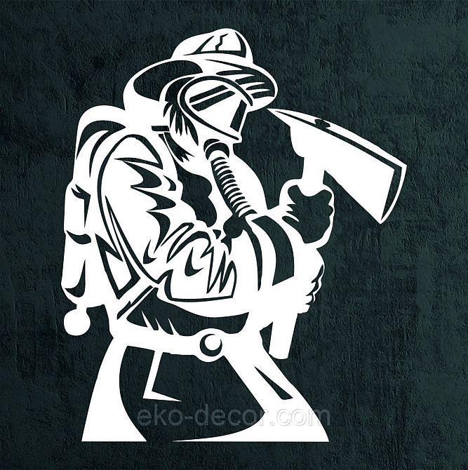 Декоративное настенное Панно «Пожарник» , Декор на стену 90*75 см, Белый Киев - изображение 5