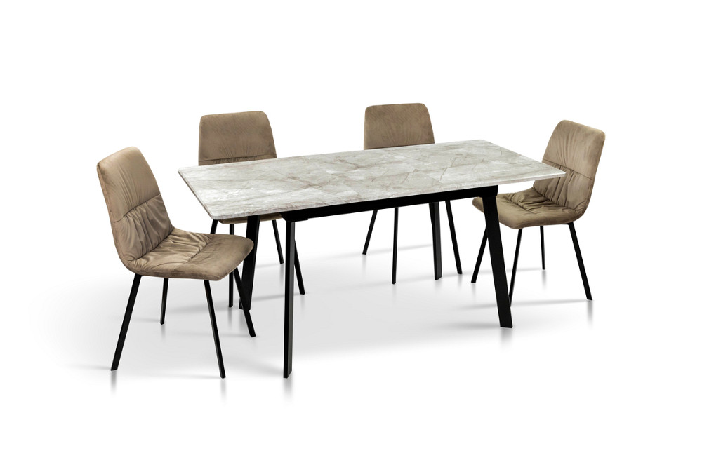 Стіл Етна 120(+40)*75 чорний метал/базальт Киев - изображение 1