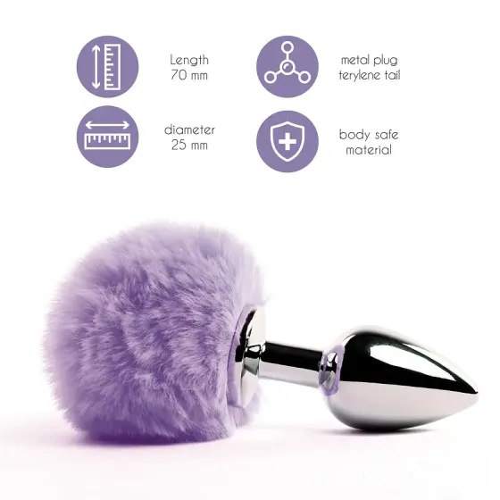 Анальна пробка FeelzToys - Bunny Tails Butt Plug Purple Львів