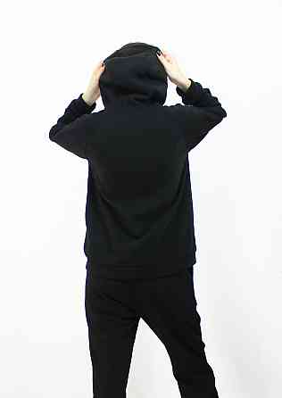 Костюм женский теплый спортивный на флисе кофта на змейке Черный 42/44 Харьков