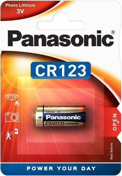 Батарейка Panasonic CR123 / 3V / 1 шт. на блістері Дніпро - фото 1