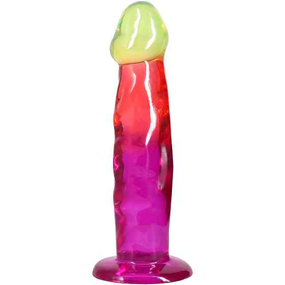 Дилдо Doc Johnson Crystal Jellies - 7.5 Inch Classic Dong - Rainbow Sex Aura Київ