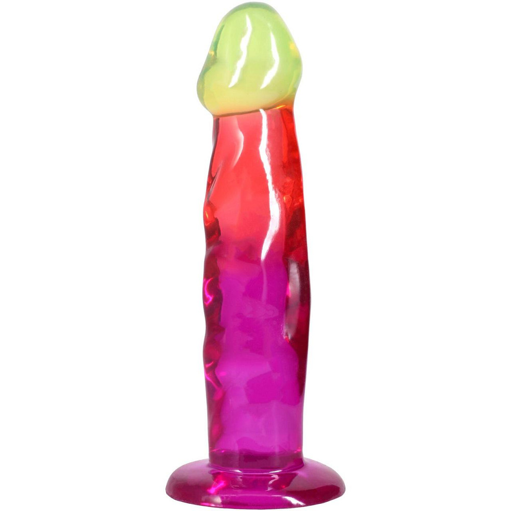Дилдо Doc Johnson Crystal Jellies - 7.5 Inch Classic Dong - Rainbow Sex Aura Київ - фото 1