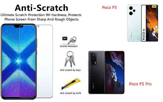 Защитное стекло NeoGlass для Poco F5, Poco F5 Pro – ультрапрозрачное и устойчивое Киев
