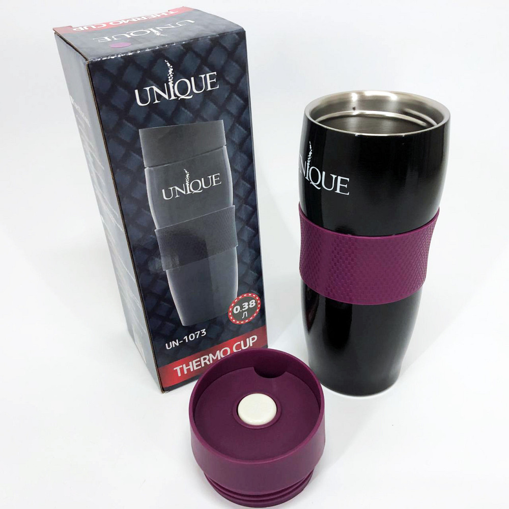 Термос туристичний прогумований UNIQUE, Термокружка маленька, Термочашка похідна, Подорожній термос GJ-29 Львів - фото 7