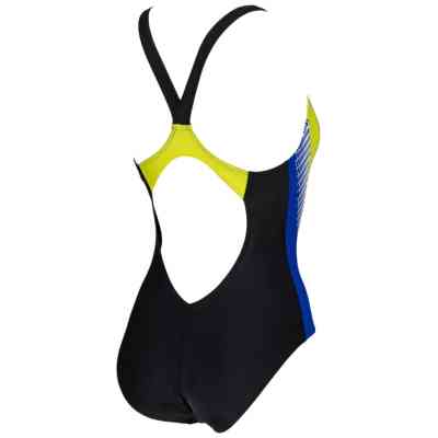 Купальник Arena Threefold V Back One Piece R 006483-780 Чорний/Жовтий/Блакитний 36 (3468336961094) Вінниця