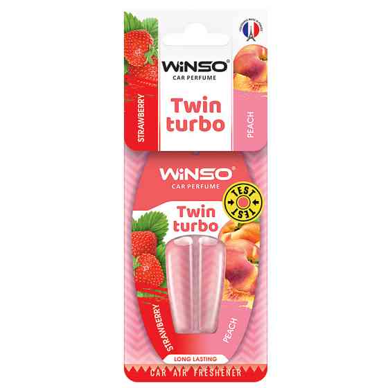 Ароматизатор с двойной капсулой Winso Twin Turbo - Strawberry & Peach Львов