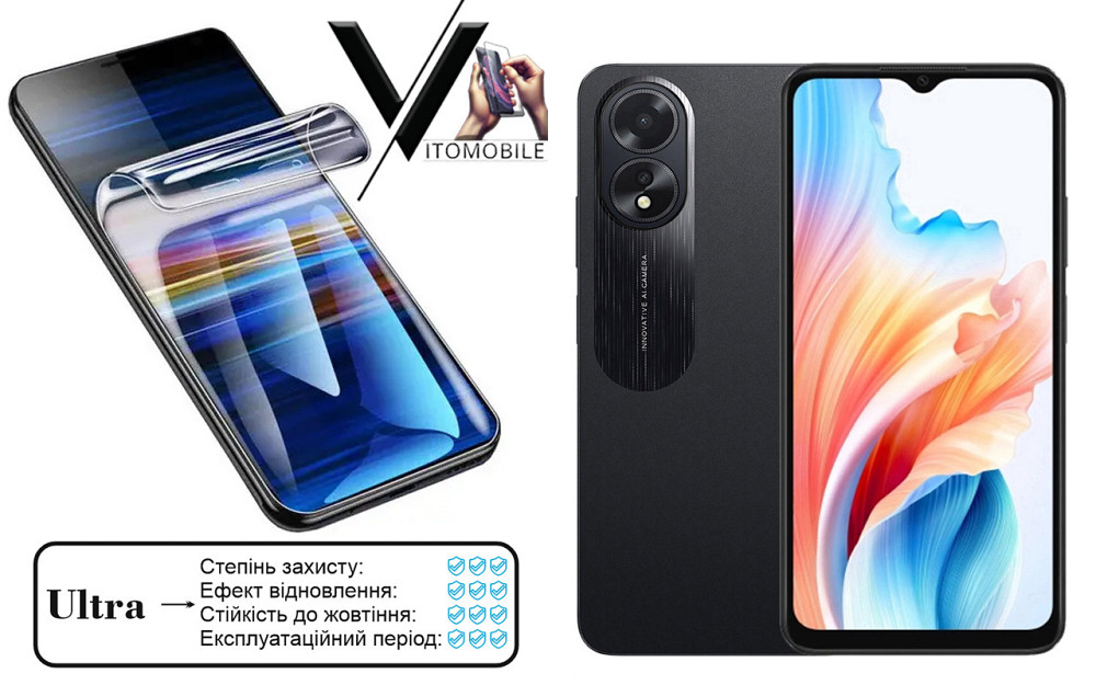 Поліуретанова плівка Ultra для OPPO A18 – мінімальна товщина, максимальний захист! Київ - фото 1