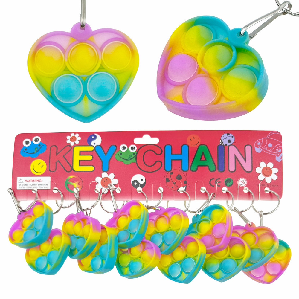 Брелок для ключей для ребенка Pop it Поп ит 12 шт Киев - изображение 1