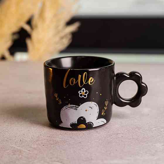 Чашка для чаю та кави порцелянова Love 420 (мл) гарна оригінальна кружка на подарунок FM-14B Коломия