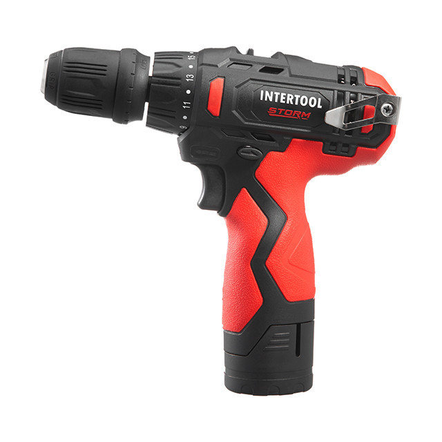 Дриль-шурупокрут акумуляторний, 12 В, 30 Nm, 0-350/0-1300 об/хв, патрон 0,8-10 мм, 2,0 Аг, знімний патрон INTERTOOL WT-0318 Київ - фото 4